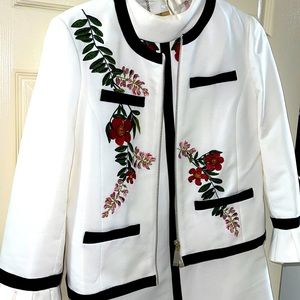 Ted Baker London white dress and blazer